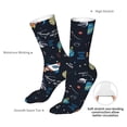 thumbnail image 4 of Fuzoiu Space Print Crew Socks,Casual Athletic Gym LightWeight Thin Socks,Casual Crew Socks for Men Woman,Calf Length Crew Socks, 4 of 7