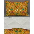 thumbnail image 3 of Mexican Comforter & Sham Bedding Set, Energetic Colors Cartoon Style Pattern with Folkloric Mexico Elements, 3 pcs Duvet Set Microfiber Filling Quilt, 5 Sizes, Orange and Multicolor, by Ambesonne, 3 of 4
