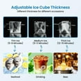 thumbnail image 4 of Entcook 110V Commercial Ice Maker 320Lbs/24H with 88Lbs Storage, 6x18 Cubes Automatic Ice Machine in Stainless Steel, 4 of 8