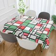 thumbnail image 2 of Yayeee Tablecloths 54" x 54" Rectangle Wrinkle Resistant Party Table Cover, Red Abstract Geometric, 2 of 8