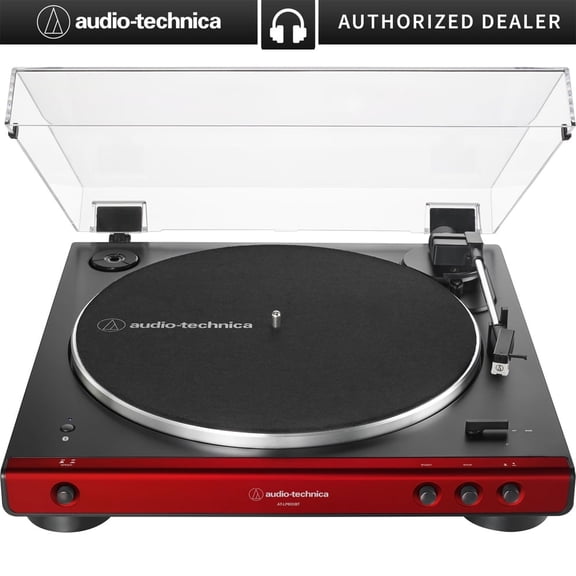 Restored AudioTechnica ATLP60XBTRD Fully Automatic Bluetooth Stereo BeltDrive Turntable (Refurbished)