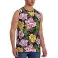 thumbnail image 2 of Uemuo Colorful Roses Pattern Men's Sleeveless T-Shirt,Muscle Athletic Tank Top, Moisture-wicking Quick-dry Breathable Classic Tee Top for Gym Run Outdoor Sports-Medium, 2 of 8