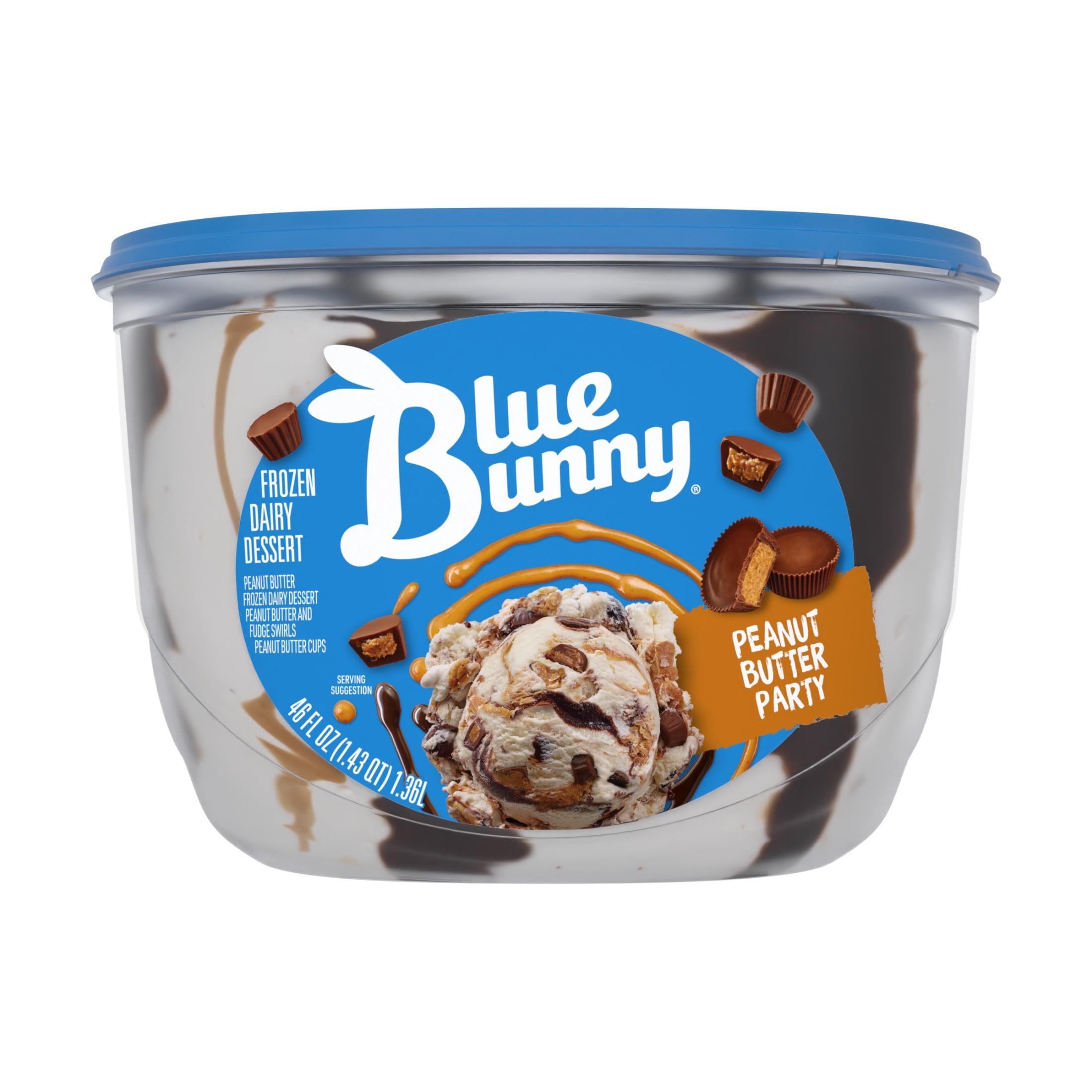 Blue Bunny Peanut Butter Party Premium Frozen Dessert, 46 fl oz