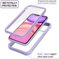 thumbnail image 4 of CellEver Compatible with iPhone 11 Case, Clear Full Body Heavy Duty Protection Shockproof Rugged Transparent Cover with Built-in Clear Screen Protector - Light Purple, 4 of 7