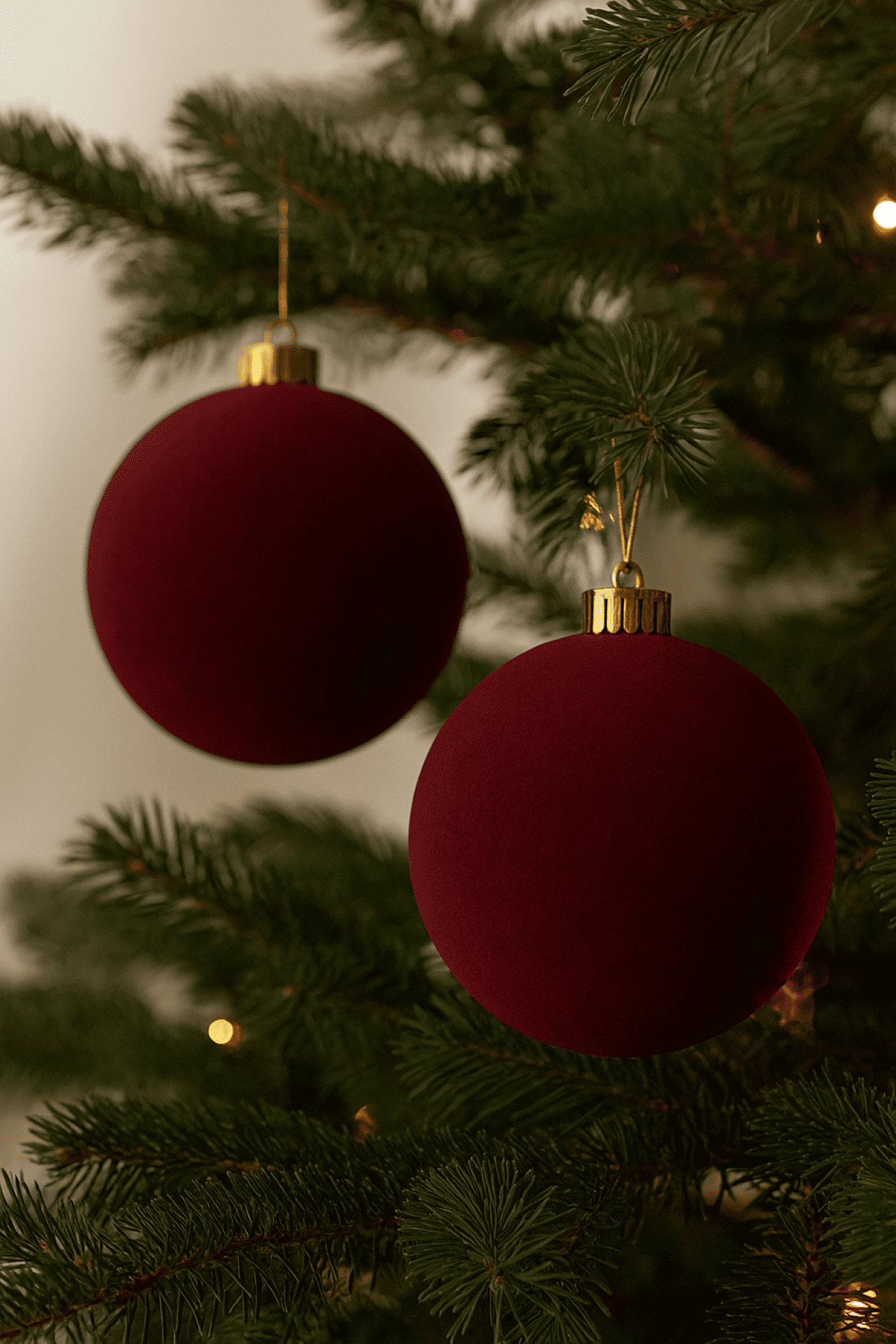 2 Count Velvet-Feel Burgundy Jumbo Shatterproof Christmas Ornaments, by Holiday Time