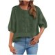 thumbnail image 3 of TaTaai Women's Short Sleeve T-Shirt / Vintage Embroidery Loose-Fit Round Neck Blouse / Cotton-Linen Breathable Casual Top Gift, 3 of 6
