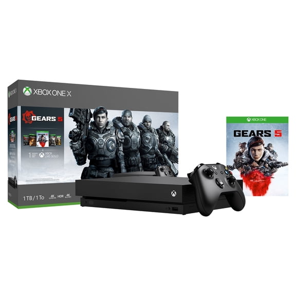 Pre-Owned Microsoft Xbox One X 1TB Gears 5 Bundle, Black, CYV-00321