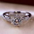 Exquisite Hollow Out Ring Women Engagement Wedding Jewelry Accessories