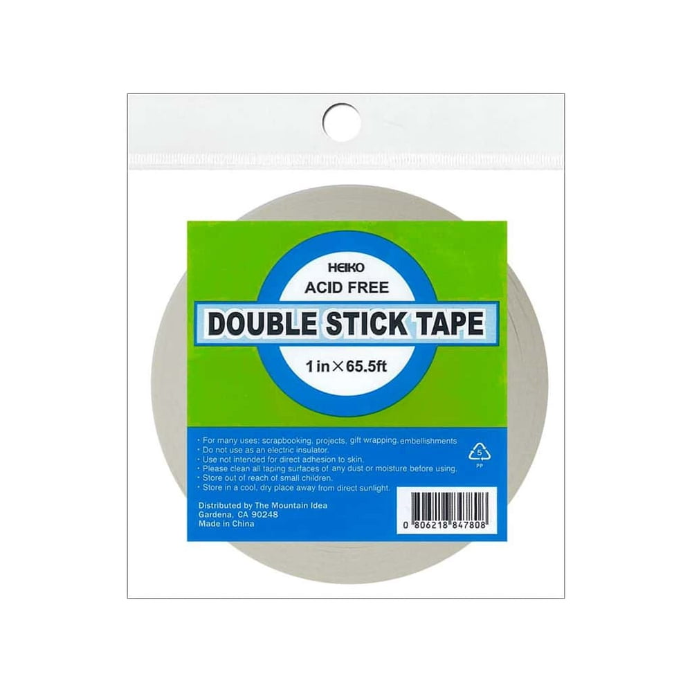 2PC Heiko Double Stick Tape 1 in. x 65 1/2 ft. 1