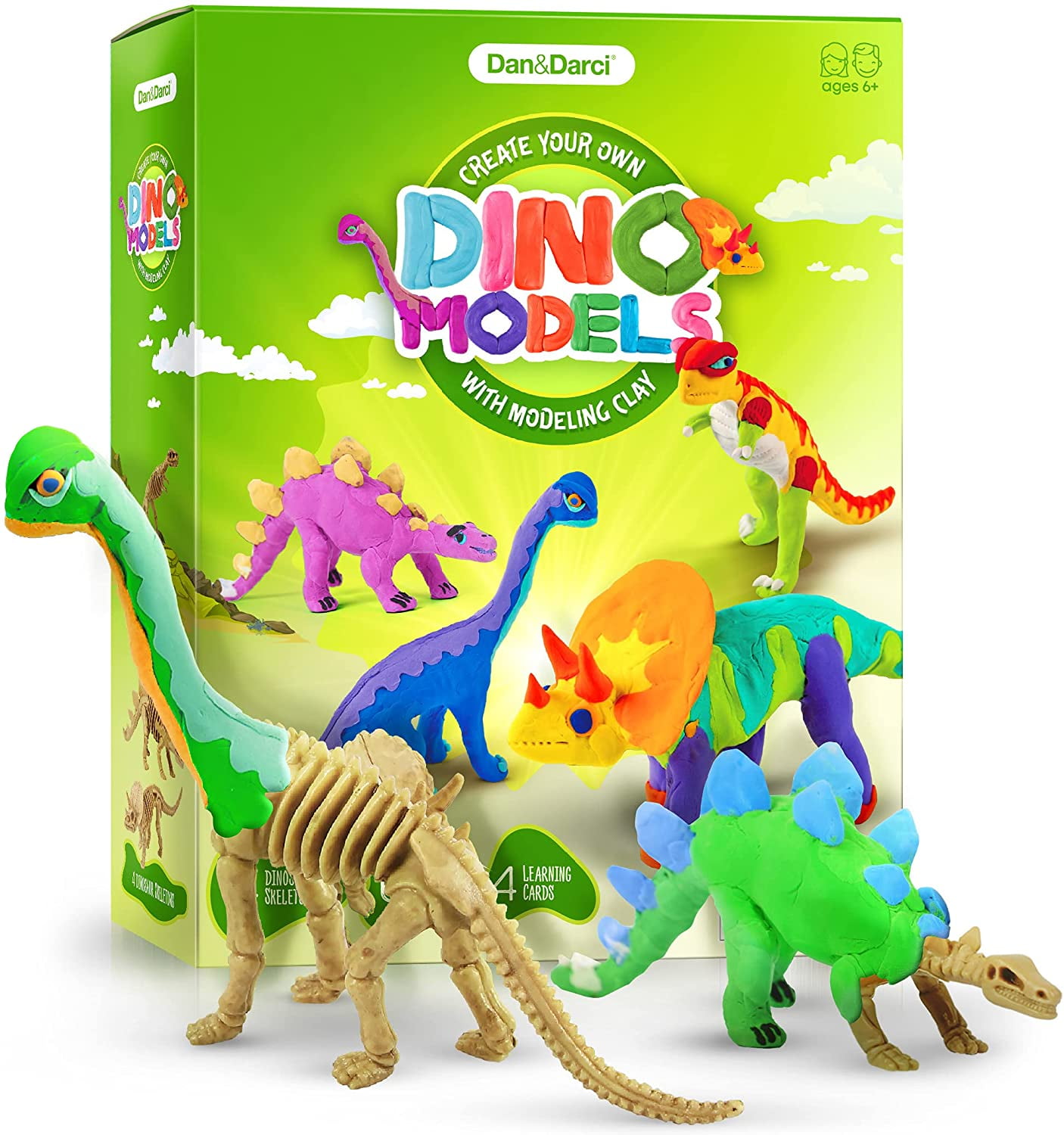 Dan&Darci Create Your Own Dino Models with Modeling Clay - Build a Dinosaur  Model with Air Dry Magic Clay - Animals & Dinosaur Gifts for Boys & Girls -  Arts & Crafts