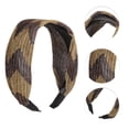 thumbnail image 5 of Unique Bargains 1 Pc Fashion Sequins Wave Wide Headbands for Women Brown, 5 of 6