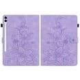 thumbnail image 2 of XYX for Samsung Galaxy Tab S10+/Tab S9 FE+/Tab S9+ Plus Case, PU Leather Slim Folio with Multi-Angle Stand - Purple Lily Flower, 2 of 7