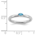 thumbnail image 2 of Stackable Expressions Sterling Silver Blue Topaz Ring, 2 of 8