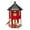 Red, variant on Kingsyard Hopper Wild Bird Feeder for Outdoor Hanging, 4 lbs Large Seed Feeding Metal House, Red