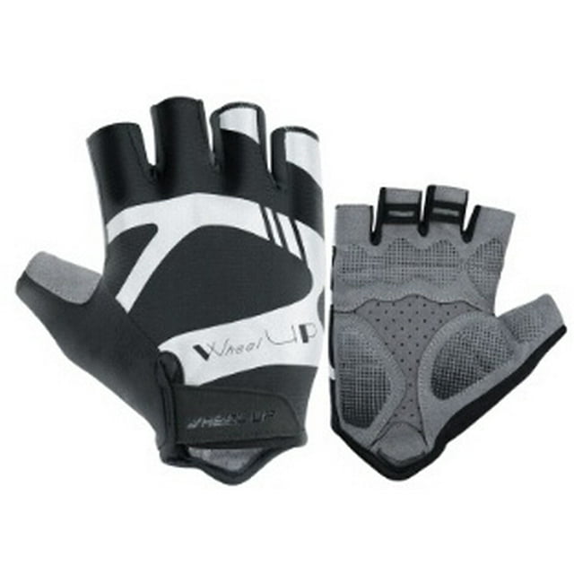 Half Finger Ridding Gloves SBR Padding Anti-slip Particles Reflective Design Damping Protective Gear