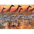 thumbnail image 2 of Unknown 24x18 White Modern Wood Framed Museum Art Print Titled - Giraffes Extreme, 2 of 4
