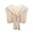 thumbnail image 1 of Hooded Cape for Women, Solid Color Knitted Beach Cover Shirt with Rope Tie, Lightweight Polyester-Spandex Blend, Versatile Outerwear for Spring Summer Fall Winter, 1 of 2