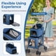 thumbnail image 3 of JJUN Double Dog Stroller for 2 Dogs, Detachable Carriers, Safety Belt, 4 Lockable Wheels, Pet Travel Carrier Strolling Cart, Folding Cat Stroller for Small Medium Pets Dogs (Blue), 3 of 18