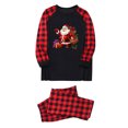 thumbnail image 3 of Odeerbi Christmas Pajamas for Family Holiday Plaid Long Sleeve Family Christmas Pajamas Matching Sets Dad Casual Plaid Print Tops Pants Set Two-Piece Sleepwear Xmas PJs Set Black, 3 of 6