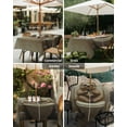 thumbnail image 5 of Bathroom Sloth Rectangle Outdoor Tablecloth, Waterproof Table Cloth Cover with Umbrella Hole and Zipper, Toilet Animals Vintage Table Protector for Patio Party Picnic 60"x84", 5 of 6