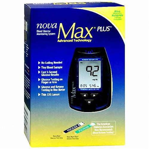 Nova Max Plus Blood Glucose Meter 2 Pack