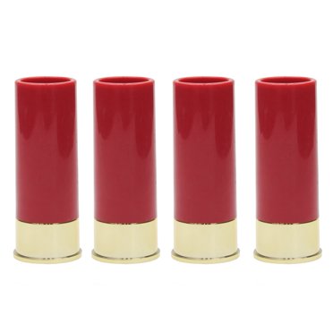 AQQW 4Pcs 12 Gauge Shot Drinking Glasses Food Grade Plastic Shot Glass Cup Hunting Themed Wine Glasses Set