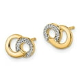 thumbnail image 2 of Quality Gold EM5501-001-YA 14K with White Rhodium Diamond Circles Post Earrings, 2 of 4