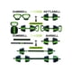 thumbnail image 5 of 44lbs adjustable weight dumbbell set: 4-in-1 dumbbells, barbell, kettlebells y push up stand para home gym fitness exercise - ideal para para men y women (green), 5 of 6