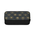 thumbnail image 2 of TEQUAN Large Capacity Pencil Case, Gold Evil Talisman Eyes Pattern Pencil Pouch 2 Compartments Pencil Bag (Black), 2 of 7