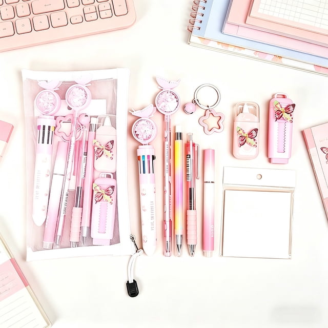 EQWLJWE Office Stationery Stationery Set Of 10 Pieces Starting School Graduation Gift Learning Stationery Gift 10Ml