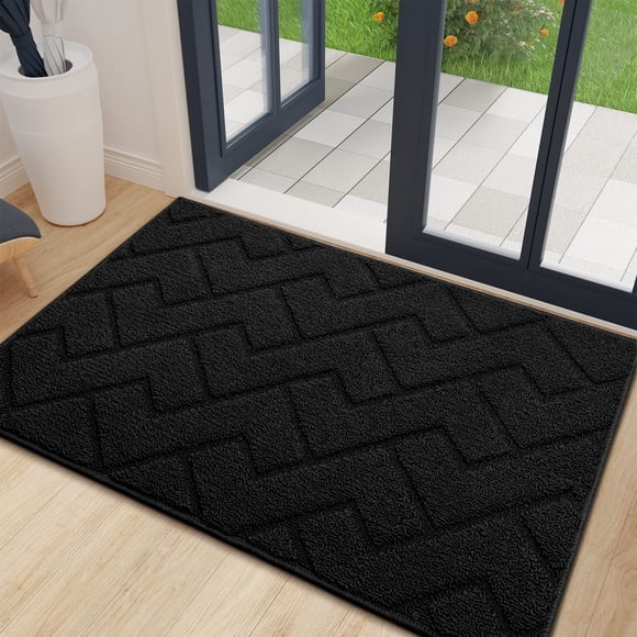 Felpudo de interior Hicorfe con respaldo de goma absorbente, 24 x 35 cm