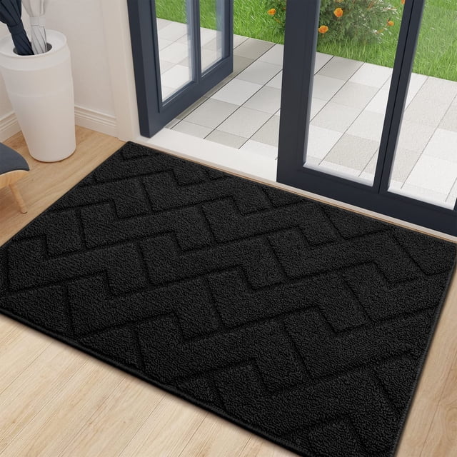 Felpudo de interior Hicorfe con respaldo de goma absorbente, 24 x 35 cm