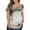 Gray, variant on TQWQT Plus Size Tunic Tops for Women 4x-5x Sexy V Neck Criss Cross Tshirts Striped Color Block Graphic Tees Short Sleeve Tunic Tops Large Casual Blouses Black 4XL