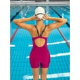 thumbnail image 5 of Attraco Women's One-piece Sports Swimsuit Color Block Water Aerobic Swimwear Bathing Suit, 5 of 6