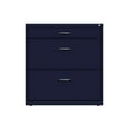 thumbnail image 2 of Space Solutions 30"W Metal 3 Drawer Home Office File Cabinet Navy, 2 of 4