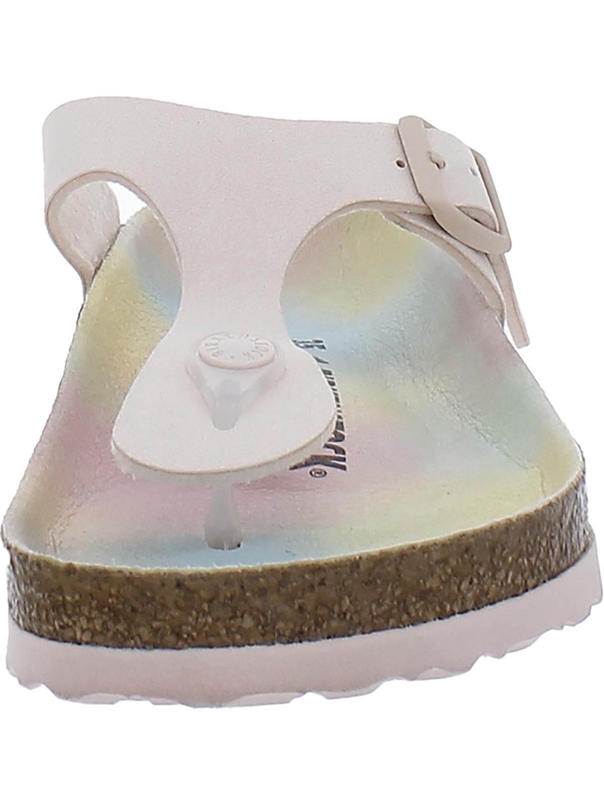 Birkenstock Womens Gizeh BS Faux Leather Slide T-Strap Sandals