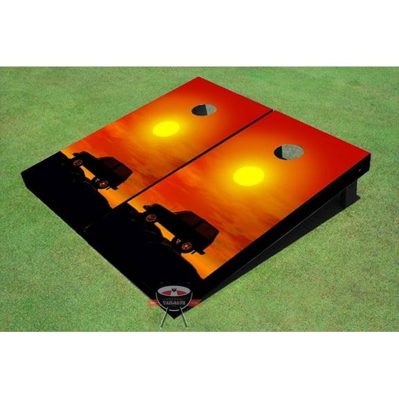 Jeep Sun Set Themed Cornhole Boards