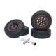 thumbnail image 2 of Paquete de 4 piezas de ruedas de goma Hugo 1:16 para XMYKC01CM Trucks Rojo con llave, 2 of 10
