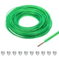 thumbnail image 1 of Uxcell 3/32 Green Vinyl Coated Wire Rope 328ft Galvanized Steel with 10PCS M3 Loop Sleeves, 1 of 7
