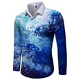 thumbnail image 2 of Camisas de verano con estampado floral y pintura al óleo para hombre, camisas de manga larga con solapa y estampado 3D, ropa informal vintage Y2k ajustada para mujer, 2 of 5