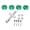Green, variant on M Buder 4Pcs 12mm Wheel Hex Drive Hub Adapter Combiner Coupler with Pins Screws RC Car Replacement Parts for 1/10 RC Car Aluminum Alloy Upgrade Accessory Blue