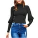 thumbnail image 1 of Otoño e invierno mujer Casual sólido pulóver cuello alto manga larga camiseta blusa Tops Fridja  FKASFK3623, 1 of 5