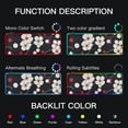 thumbnail image 5 of White Flowers on A Black Background RGB Gaming Mouse Pad Large Keyboard Mat Rubber Base 13 Light Modes, 5 of 6