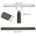 thumbnail image 2 of Uxcell Shower Squeegee Window Cleaning Tool with Replacement Rubber 10 Inch Black, 2 of 7