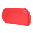 thumbnail image 4 of Bandeja de comida colorida de 3 uds, bandeja de plástico Binaural gruesa rectangular, bandejas de cafetería apilables resistentes al calor para HotelRed, 4 of 5