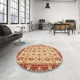 thumbnail image 3 of Ahgly Company Indoor Round Abstract Red Oriental Area Rugs, 7' Round, 3 of 6