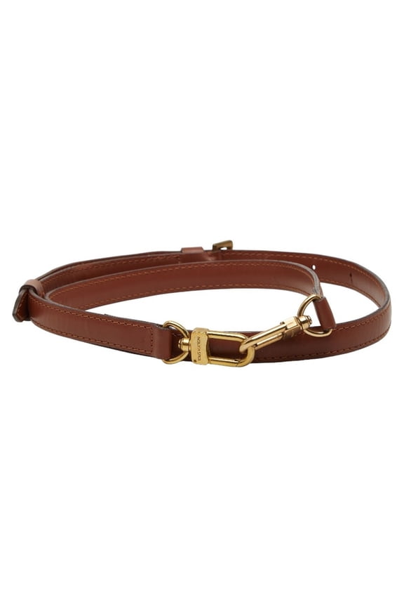 Pre-Owned Louis Vuitton Shoulder Strap Brown Leather Women's LOUIS VUITTON