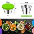 thumbnail image 2 of Salad Dressing Container To Go, Small Condiment Containers with Lids, Reusable Stainless Steel Sauce Cups Containers, 2 of 7