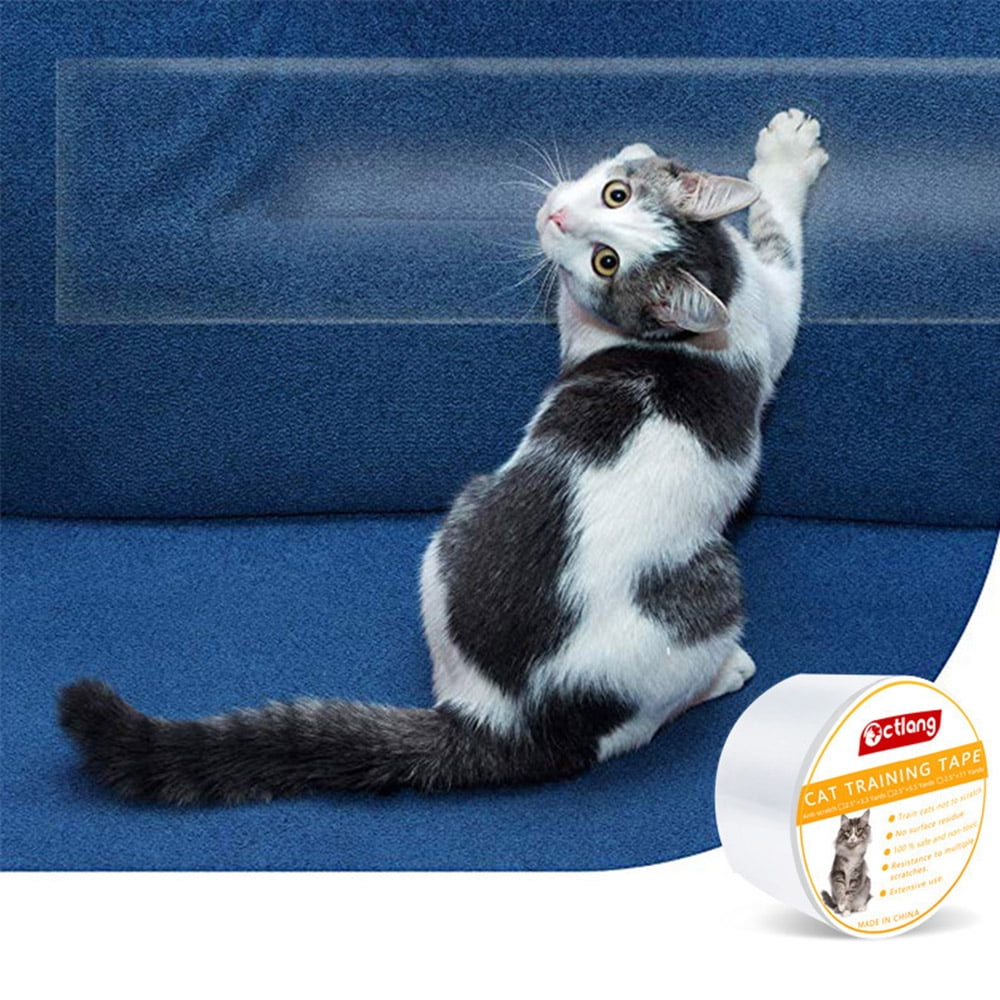 Anti-Scratch Cat Scratching Deterrent Tape 10CMx3M Anti-Scratch Cat Training Tape Double Sided Cat Training Sticky Strips Deterrent Tape Clear Furniture Protector