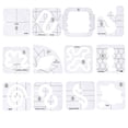thumbnail image 3 of BUYISI Quilting Templates Sewing Ruler Quilting Frame 1 * 1 Pc Ergonomic Grip 8#, 3 of 4